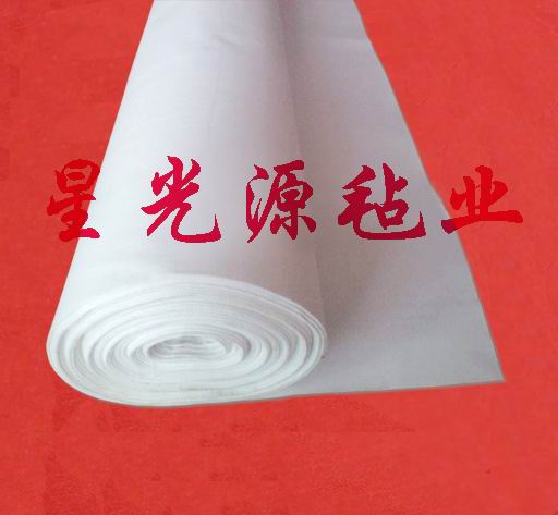 熱壓板用毛氈，白色化纖氈，混紡毛氈