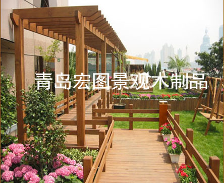 青島木屋，售貨亭，崗亭，防腐木廊架，木花架