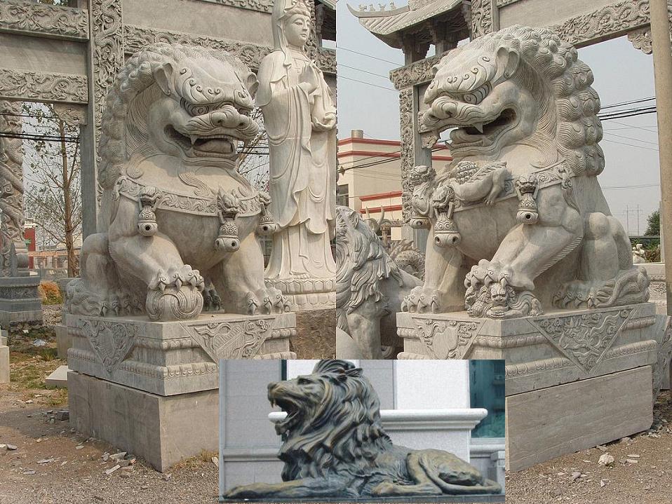 石獅子，門獅,電信門獅，京獅港獅，石雕獻(xiàn)錢獅