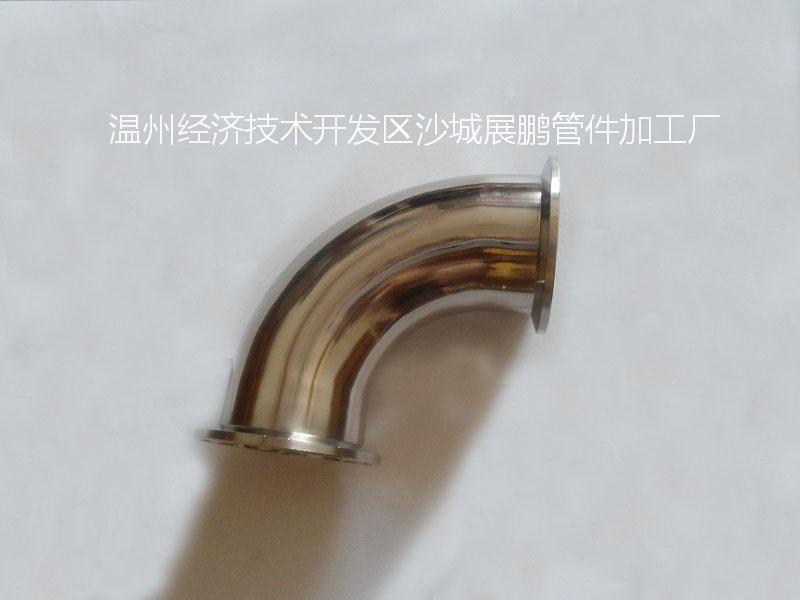 供應(yīng)衛(wèi)生級不銹鋼快裝90°彎頭