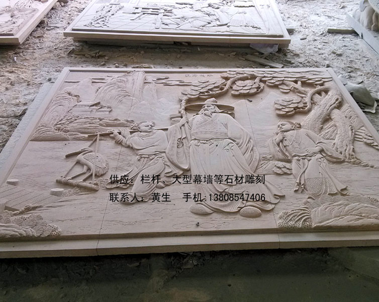 電腦雕刻浮雕，大型背景墻