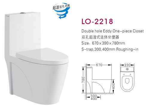 供應連體座便器LO2218薄蓋馬桶