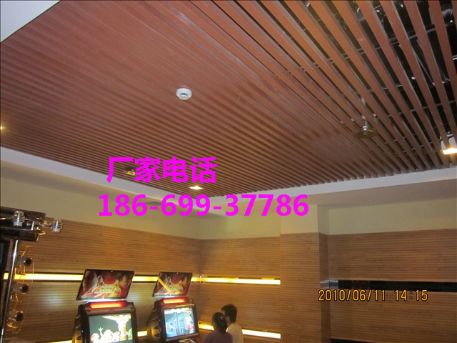 生態木40*100mm天花吊頂效果圖