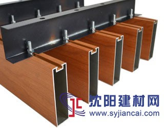 廣東木紋熱轉印型材鋁方通吊頂材料
