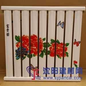 鋼制單排橢圓管暖氣片，花鳥蟲魚主題裝飾，精致美觀實