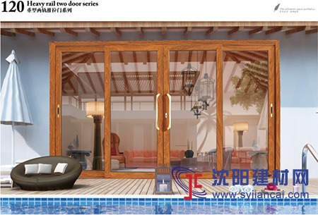 120-82系列重型兩軌推拉門博俊門窗型材鋁材供應