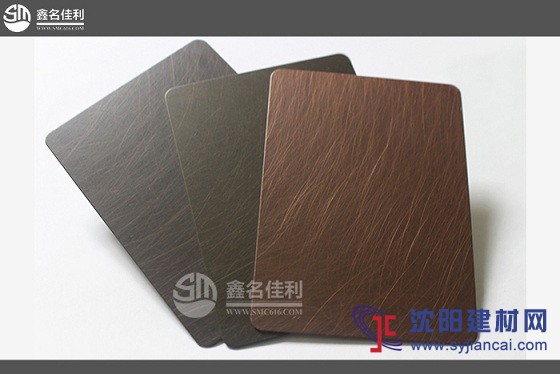 不銹鋼鍍銅板加工 手工亂紋紅古銅發黑供應商
