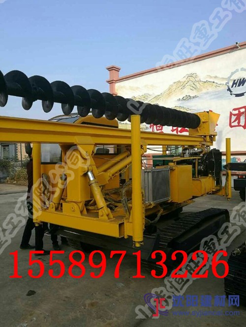 房屋地基打樁機 可旋轉履帶光伏打樁機 螺旋鉆引孔機