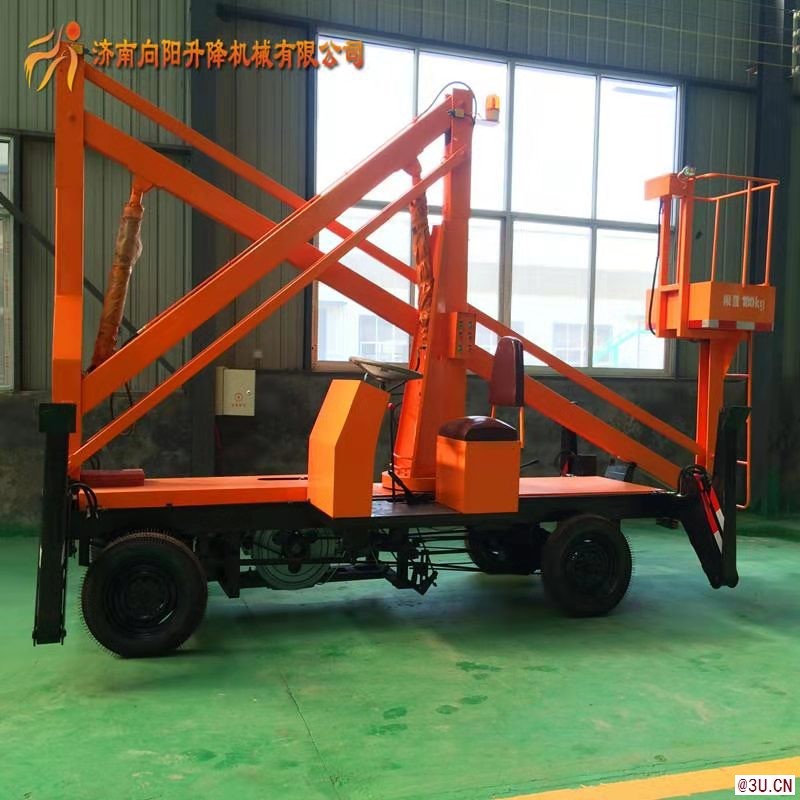 威海曲臂式升降機移動室外登高車路燈維修車